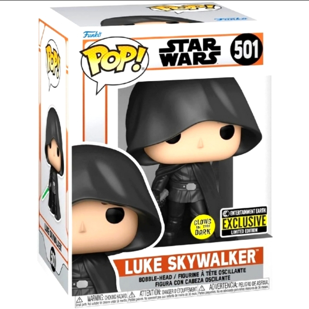 Funko Pop! Star Wars: The Mandalorian Luke Skywalker GITD #501 NIB